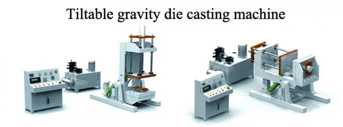 Industrial Aluminum Tilting Gravity Die Casting Machine Adjustable Flip Speed OEM / ODM